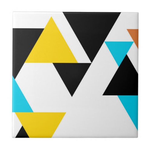 Cool unique trendy urban modern triangles ceramic tile