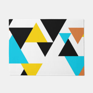 Cool, unique, trendy, urban, modern triangles doormat