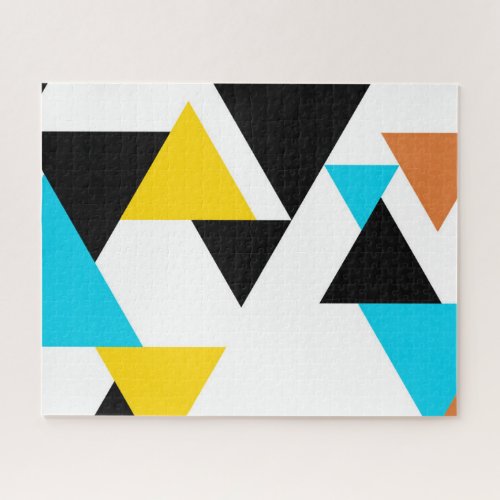 Cool unique trendy urban modern triangles jigsaw puzzle