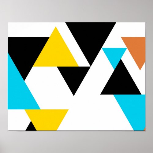 Cool unique trendy urban modern triangles poster