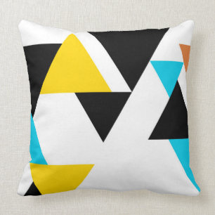 Cool, unique, trendy, urban, modern triangles throw pillow