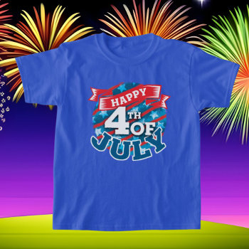 Cool Unisex Happy Fourth July  T-shirt by DoodlesHolidayGifts at Zazzle