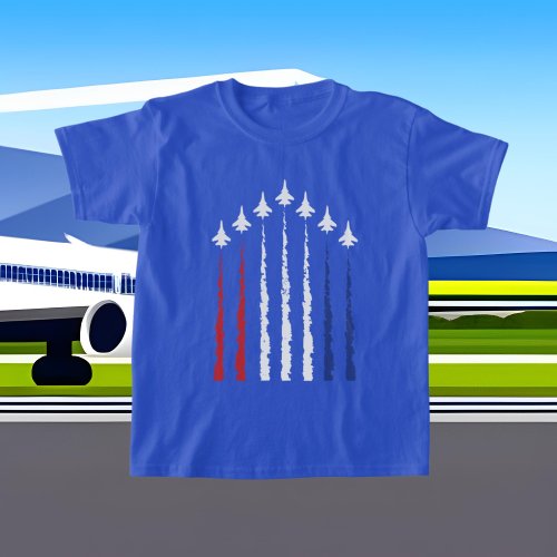 cool unisex kids airplanes Patriotic T_Shirt