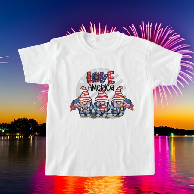 cool unisex Patriotic gnomes kids  T-Shirt (Creator Uploaded)