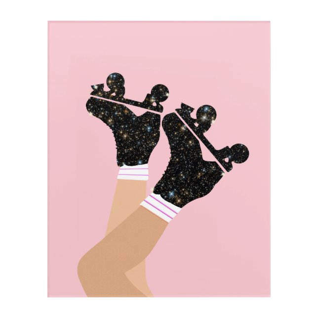 Cool Universe Roller Skates Derby Skater Gift   Acrylic Print (Front)
