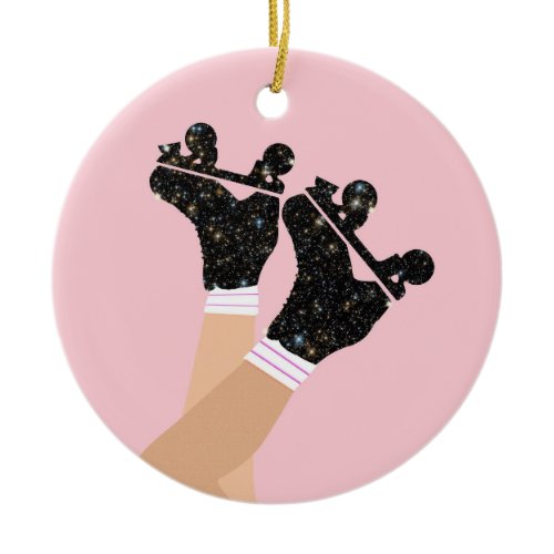 Cool Universe Roller Skates Derby Skater Gift Ceramic Ornament