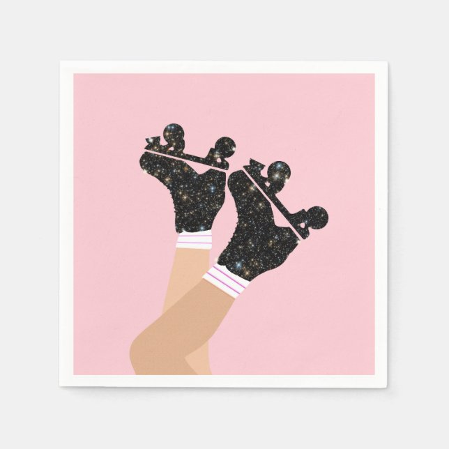 Cool Universe Roller Skates Derby Skater Gift  Napkins (Front)