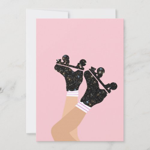 Cool Universe Roller Skates Derby Skater Pink   Invitation