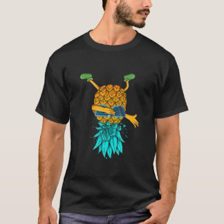 Cool Upside Down Pineapple With Sunglasses Swinger T-Shirt