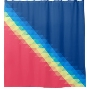 cool urban dun colorful triangles illustrated back shower curtain