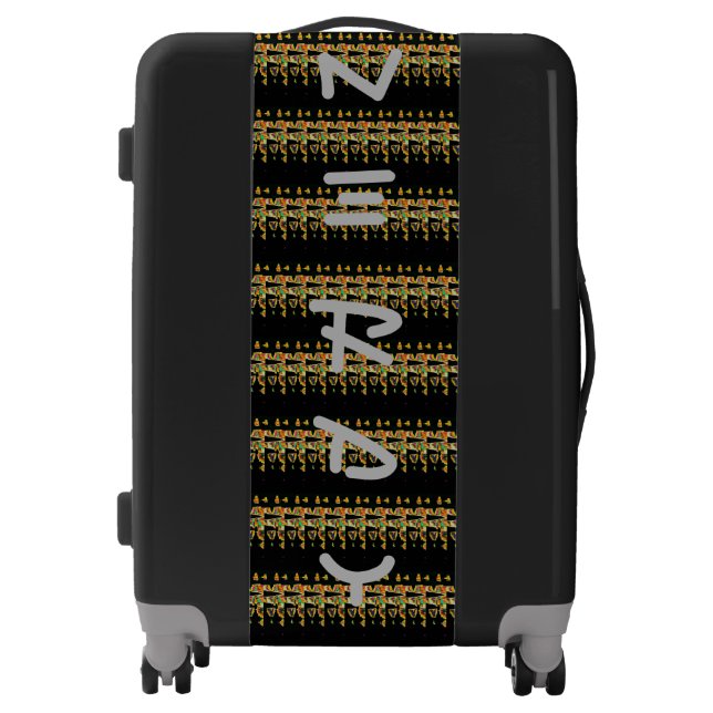 Cool urban fantastic masculine nerd design luggage (Front)