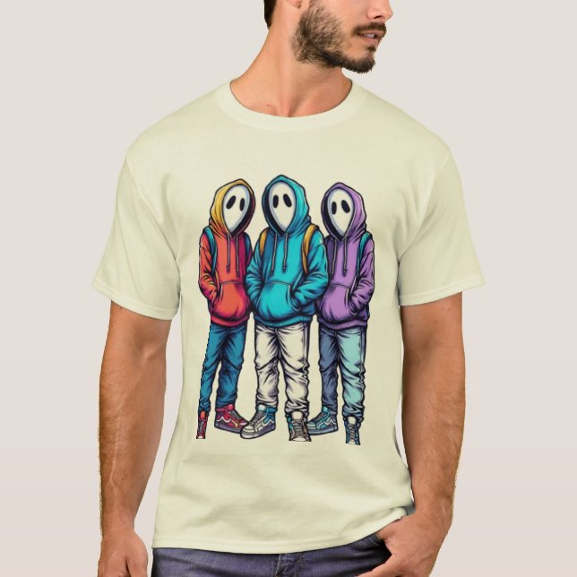 Cool Urban Ghosts T-Shirt – Classic Crew Neck Stre (Front)
