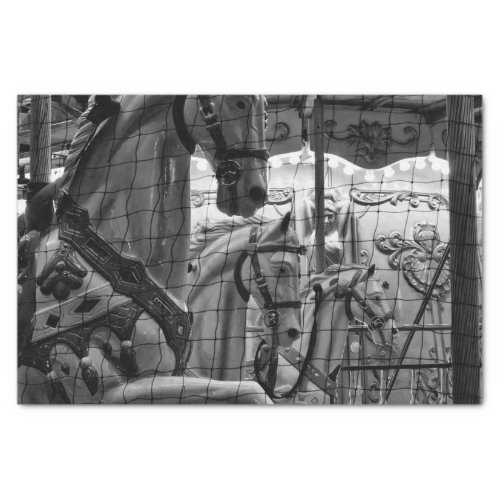 Cool urban modern photo of horses of carousel tissue paper