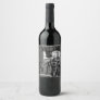 Cool, urban, modern photo of horses of carousel wine label