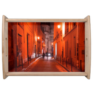 Cool, urban, modern photo of Parisian lifestyle Serving Tray