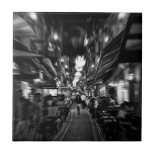 Cool, urban photo of woman walking in Istanbul Ceramic Tile