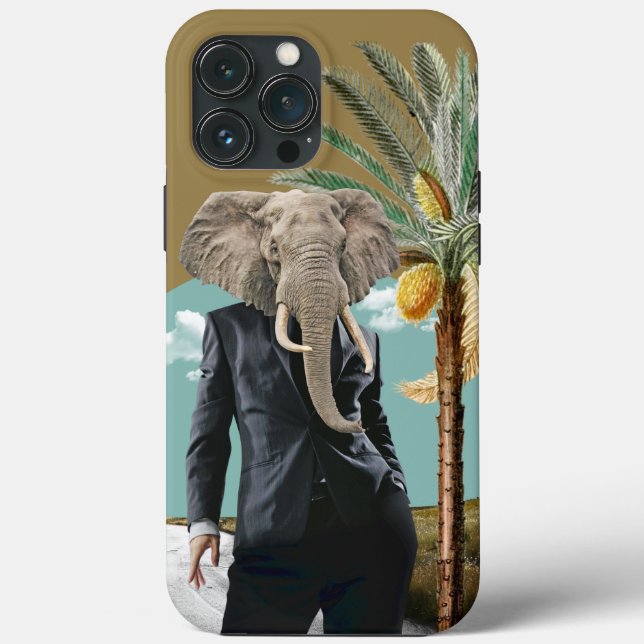Cool Urban Safari Wild Man Collage Case-Mate iPhone Case (Back)