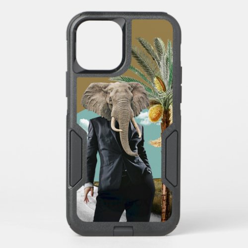 Cool Urban Safari Wild Man Collage OtterBox Commuter iPhone 12 Case