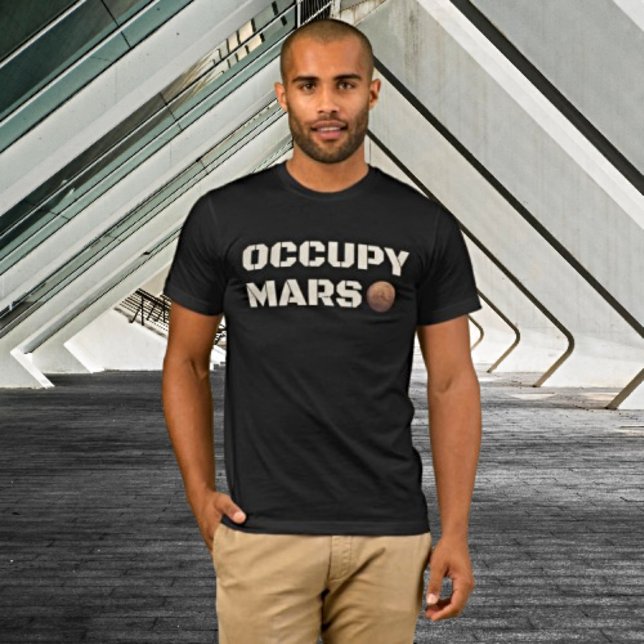 Cool Urban Vibes with a Cosmic Twist - Occupy Mars T-Shirt (Creator Uploaded)