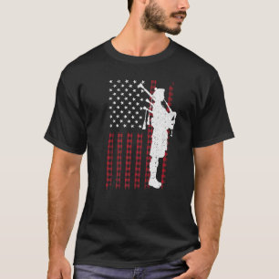 Cool US Flag Bagpiper For Men Women Bagpipe Player T-Shirt