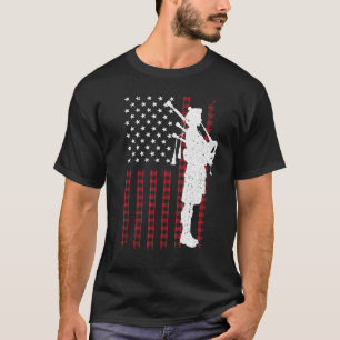 Cool US Flag Bagpiper For Men Women Bagpipe Player T-Shirt
