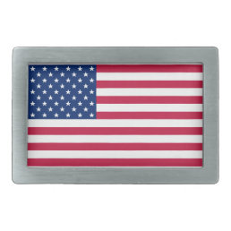 Cool USA American Flag Patriotic 4th of July Metal Rectangular Belt Buckle