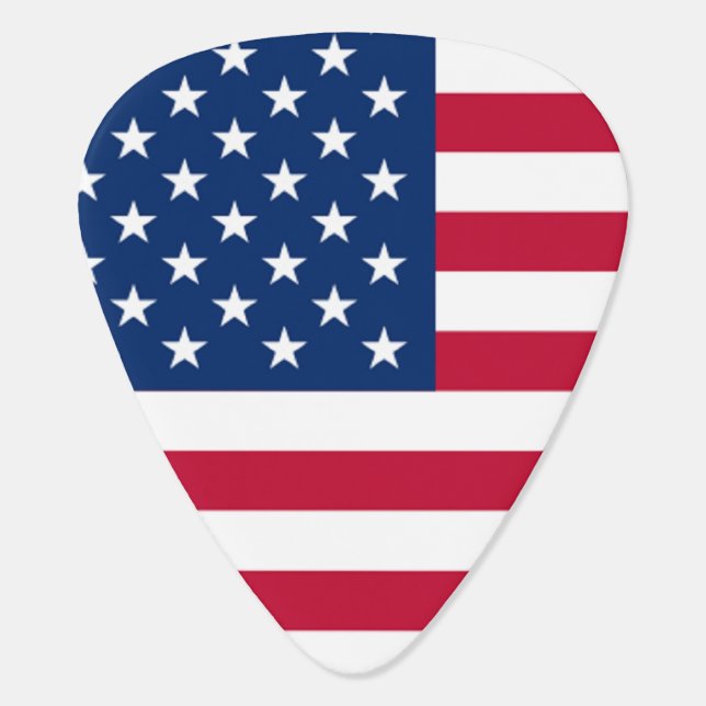 Cool USA American Flag Stars and Stripes Guitar Pick (Back)