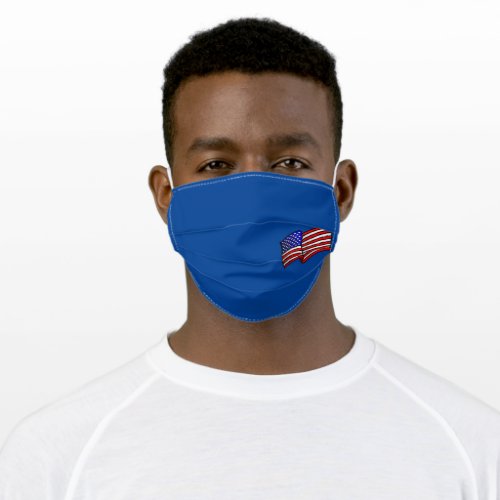 cool USA country pride blue american US flag Adult Cloth Face Mask