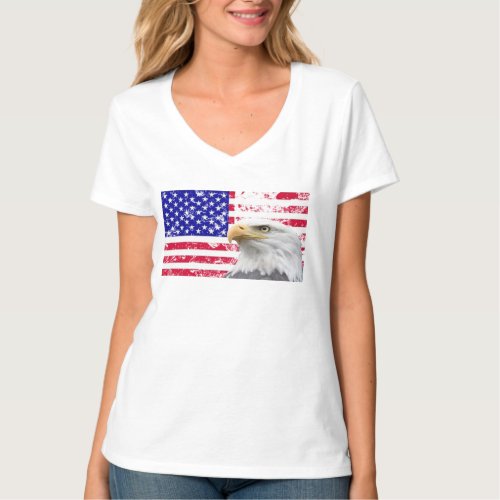 Cool USA Flag American Vintage Eagle USA Shirt