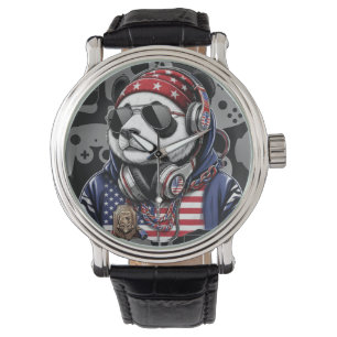 Cool USA Panda – Patriotic Red, White & Blue Panda Watch
