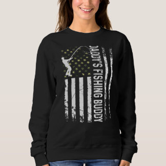Cool Usa Patriotic Daddy's Fishing Buddy Young Fis Sweatshirt