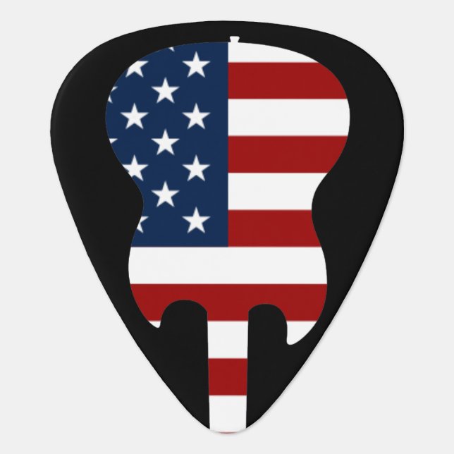 cool USA rock / American flag Guitar Pick (Front)