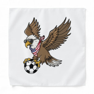 Cool USA Soccer Eagle Sunglasses Vintage Patriotic Bandana