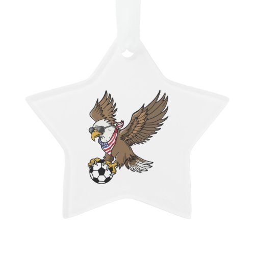Cool USA Soccer Eagle Sunglasses Vintage Patriotic Ornament