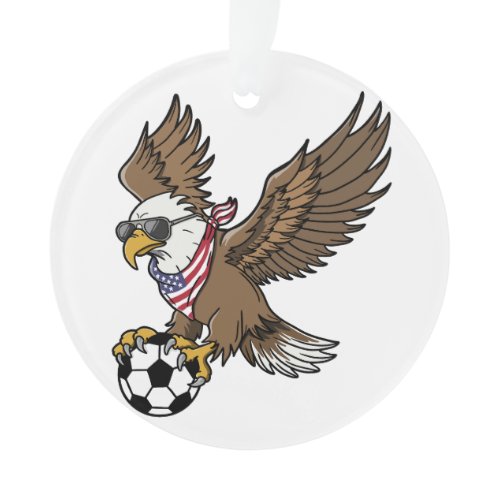 Cool USA Soccer Eagle Sunglasses Vintage Patriotic Ornament