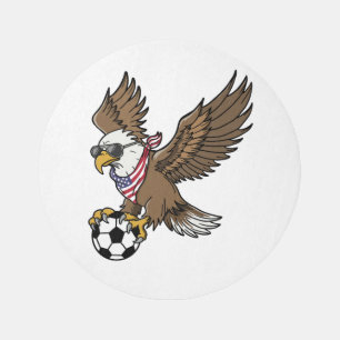 Cool USA Soccer Eagle Sunglasses Vintage Patriotic Outdoor Rug