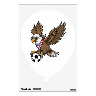 Cool USA Soccer Eagle Sunglasses Vintage Patriotic Wall Decal