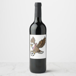 Cool USA Soccer Eagle Sunglasses Vintage Patriotic Wine Label