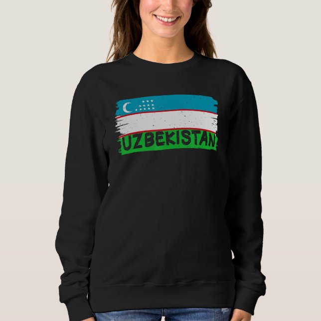 Cool Uzbekistan Flag Sweatshirt (Front)