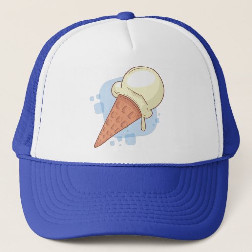 Cool Vanilla Ice Cream Design Trucker Hat