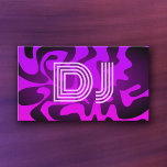 Cool Vaporwave Neon Font Lilac Purple Music Dj Business Card at Zazzle