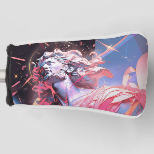 Cool Vaporwave Statue of David in Pink Golf Head Cover