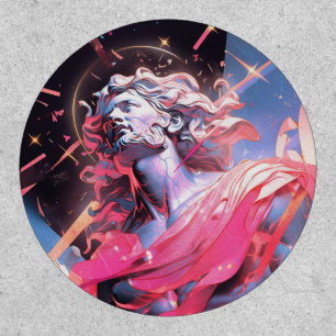 Cool Vaporwave Statue of David in Pink Patch