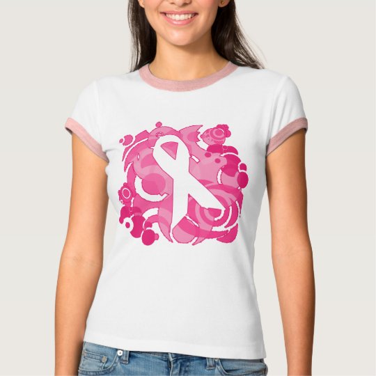 Cool Vector Graphics Pink Ribbon T-shirt | Zazzle.com