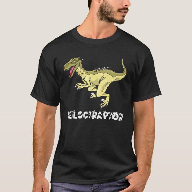 Cool Velociraptor Dinosaur Dino Saurus Reptile Car T-Shirt (Front)