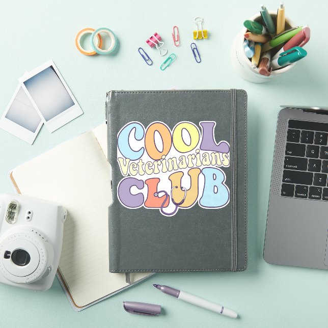 Cool Vet Club Veterinary Tech Practitioner Animal Sticker (iPad Cover)