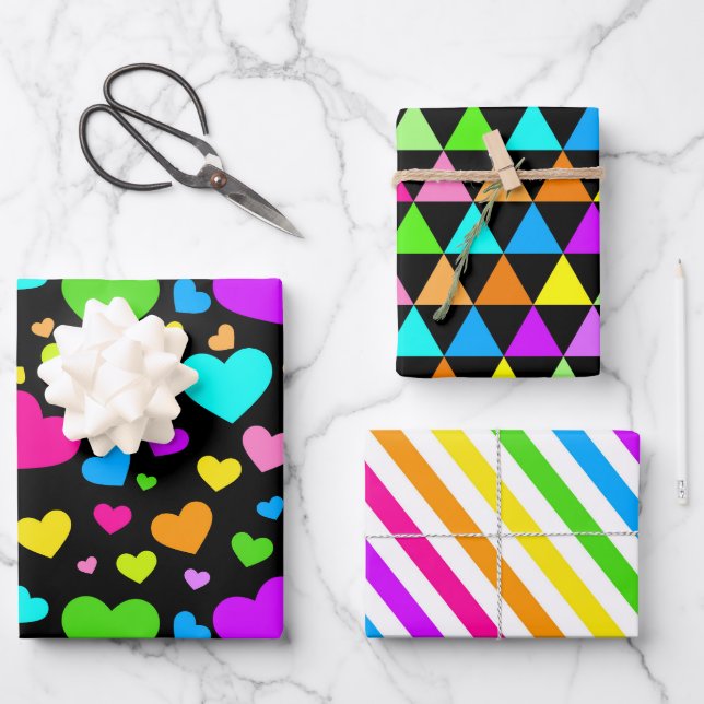 Cool Vibrant Colors  Wrapping Paper Sheets (Front)