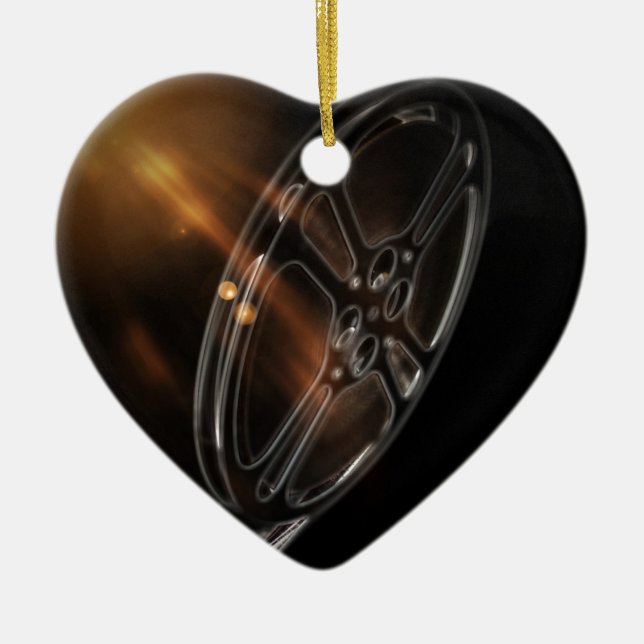 Cool Video Film Production Movie Reel Ceramic Ornament (Front)