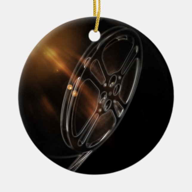 Cool Video Film Production Movie Reel Ceramic Ornament (Front)