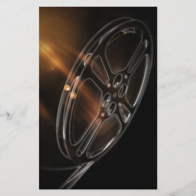 Cool Video Film Production Movie Reel Stationery (Front)